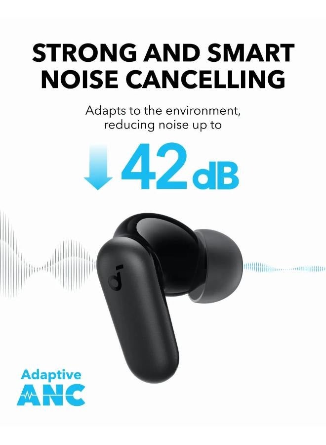 R50i NC by Anker Noise Cancelling Earbuds, Strong and Smart Noise Cancelling, Powerful Bass, 45H Playtime